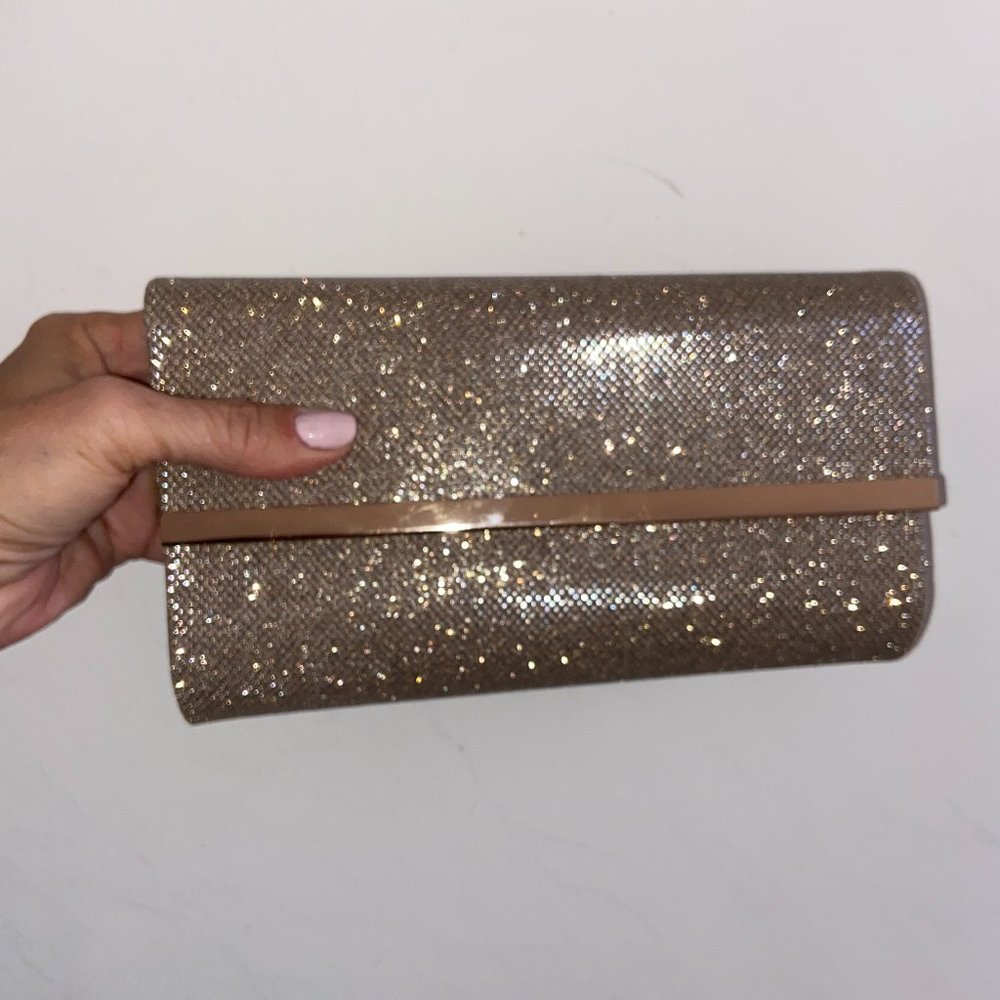 Gold Metallic Holiday Clutch Purse